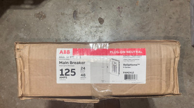ABB 125A 24 Space 48 Circuit Main Breaker Indoor PON Load Center Kit, PAM2412