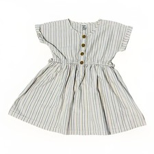 Carter  s Girls Spring Summer Dress 100 Cotton Stripes Cream Pastel Size 6/6X