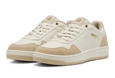 Puma Sneaker Court Classy SD Beige Halbschuh Schnürschuh Sportschuh Plateauschuh