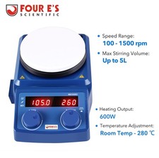 Magnetic Stirrer Hotplate 5 Inch Lab Hotplate Lab Mixer Hotplate 100-1500RPM New