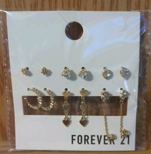 Women  s Forever 21 Earring Set of Six - Color Gold - One Size - Variety