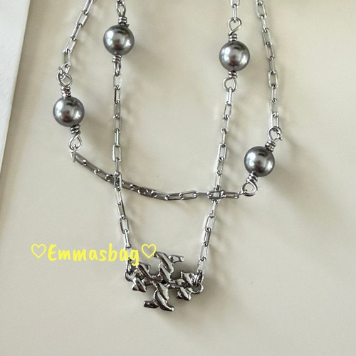 Tory Burch Pearl Double Slider 175488 Tory Silver / Gray Pearl $165 - Picture 10 of 17