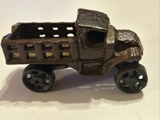 Old Vintage Cast Iron RARE Truck 4 1/2" x 1 1/2" Antique Metal Truck