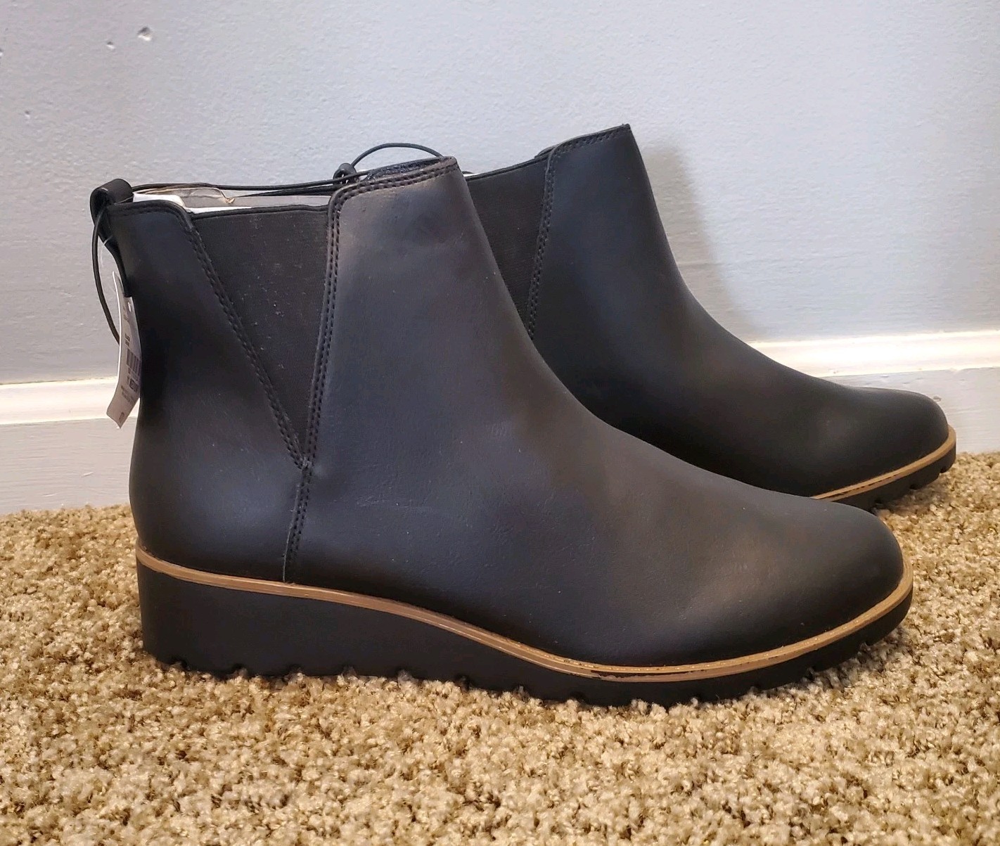 St. Johns Bay Booties Women Size 11M Black Water Resistant Memory Foam
