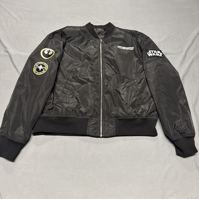 Star Wars Jacket Mens Size 2XL Black Rebel Alliance Bomber X-Wings  Polyester