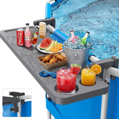 Pool Bar for above Ground Pool, Swim up Bars for Pool, 47'' X 12'' Pool Side Table