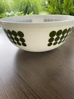 Pyrex Bowl Rare Green Polka Dot 404 Vintage 4 Quart Mixing Serving MCM Stackable