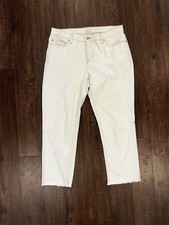 EILEEN FISHER Made In USA Jeans Sz 10 33x25” Straight Slim Fit Lightwash Stretch