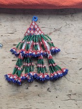 Vintage Kuchi Beaded Triangular Tassel Tribal Adornment 20378 