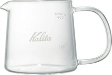 Kalita Jug400 #31276 an easy-to-clean coffee server with heat-resistant glass