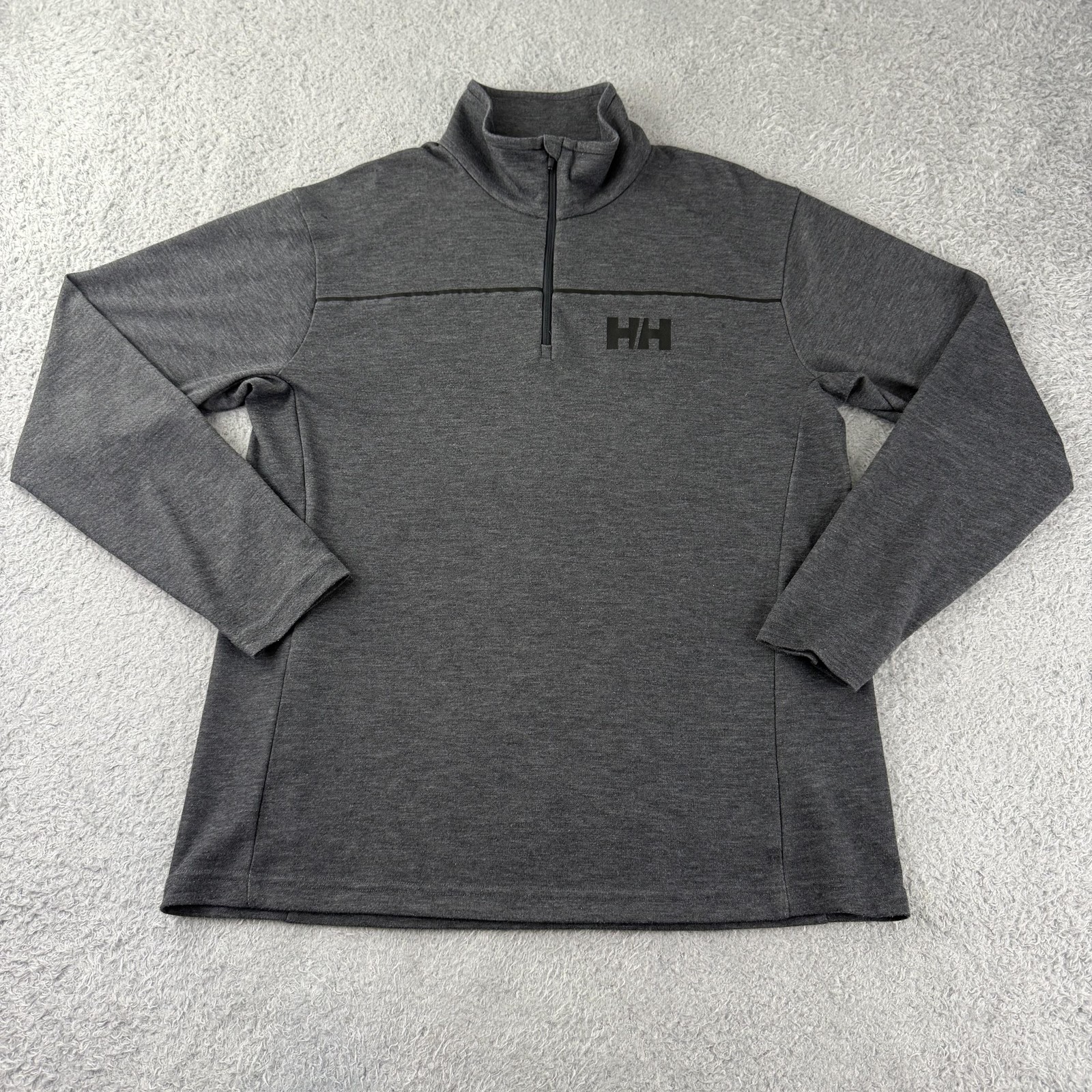 Helly Hansen Pullover Mens Large Gray Quarter Zip… - image 1