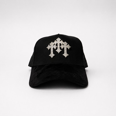 EL BARBAS HATS CHROME SILVER BLACK SNAPBACK HAT