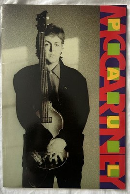 Paul McCartney World Tour 1989/90 Souvenir Book w/Merchandise Ad Sheet~FREE S&H