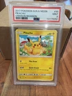 Pokemon Pikachu 30/111 Crimson Invasion Non Holo PSA 9 Error Tear Drop RARE