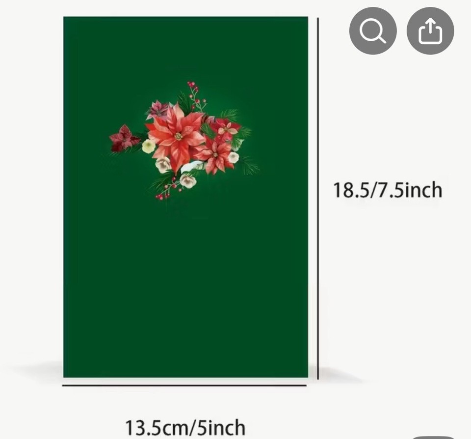 Hallmark Biglietto di Natale - Tradizionale 3D Pop-Up Red Poinsettias