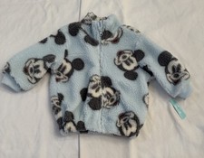 DISNEY JUNIOR Mickey Mouse Zip Up Fleece Jacket Size 12 Months Unisex