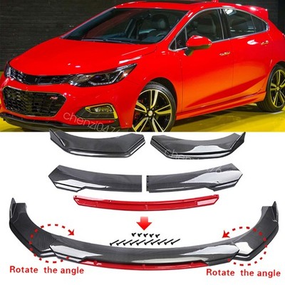 For Chevrolet Cruze Carbon Fiber Style Front Bumper Chin Lip Splitter Diffuser