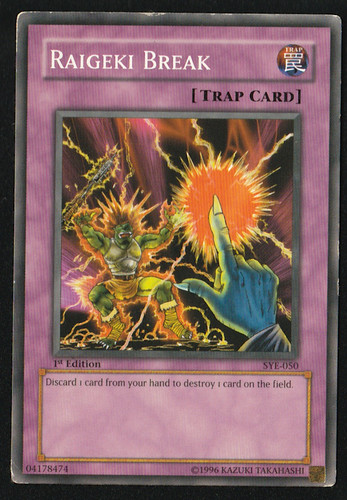 Raigeki Break [1st Edition] SYE-050 YuGiOh Starter Deck: Yugi Evolution card