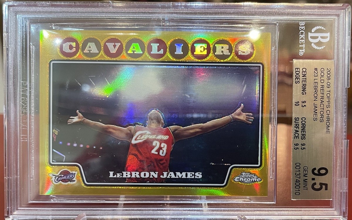 2008-09 Lebron James Topps Chrome Gold Refractor 5/50 BGS 2008-09 Lebron James Topps Chrome Gold Refractor 5/50 BGS
