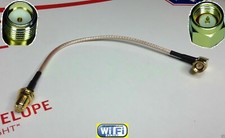 Lot of 75 x 4 inch SMA Male ANGLE to SMA Female Pigtail Cable RG316 High Quality