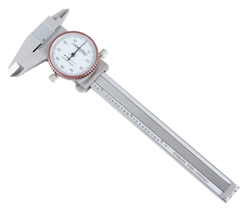 0-4 Inch by 0.001 Inch Precision Dial Caliper, Stainless Steel, Fitted Box - Picture 3 of 12