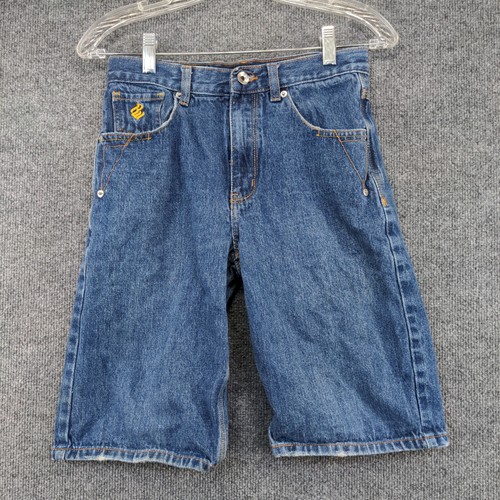 Rocawear Boys Denim Jean Bermuda Shorts 12 Blue 5-Pocket Medium Wash Cotton - Picture 2 of 11