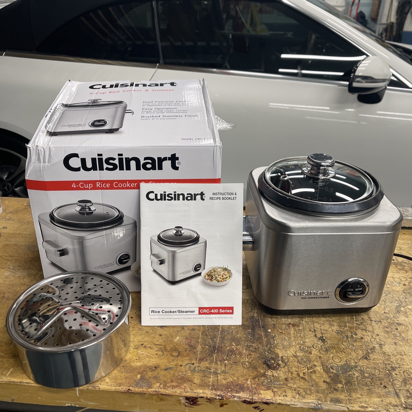 Cuisinart Rice Cooker/Steamer CRC400 4 Cup Capacity Pre Owned eBay