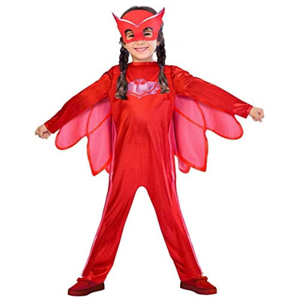 (TG. 5 anni) Amscan- PJMASQUES Costume PJ Mask Owlette (5-6 Anni), Multicolore,