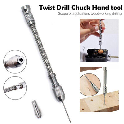 Aluminum Semi-Automatic Mini Manual Hand Drill Chuck Twsit Micro Drill Bit  Fine
