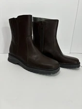 Easy Spirit Women's Brown Leather Winter Boots Size 6.5 NOS Water Repellent
