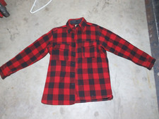 Vintage PILGRIM Wool Flannel Shirt Buffalo Mackinaw Plaid Red Black