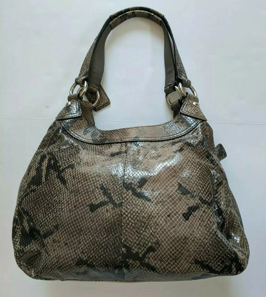 Coach Soho Lynn Python Purse Embossed 3 Compartments Snakeskin Hobo Exotic - Image 4 of 4