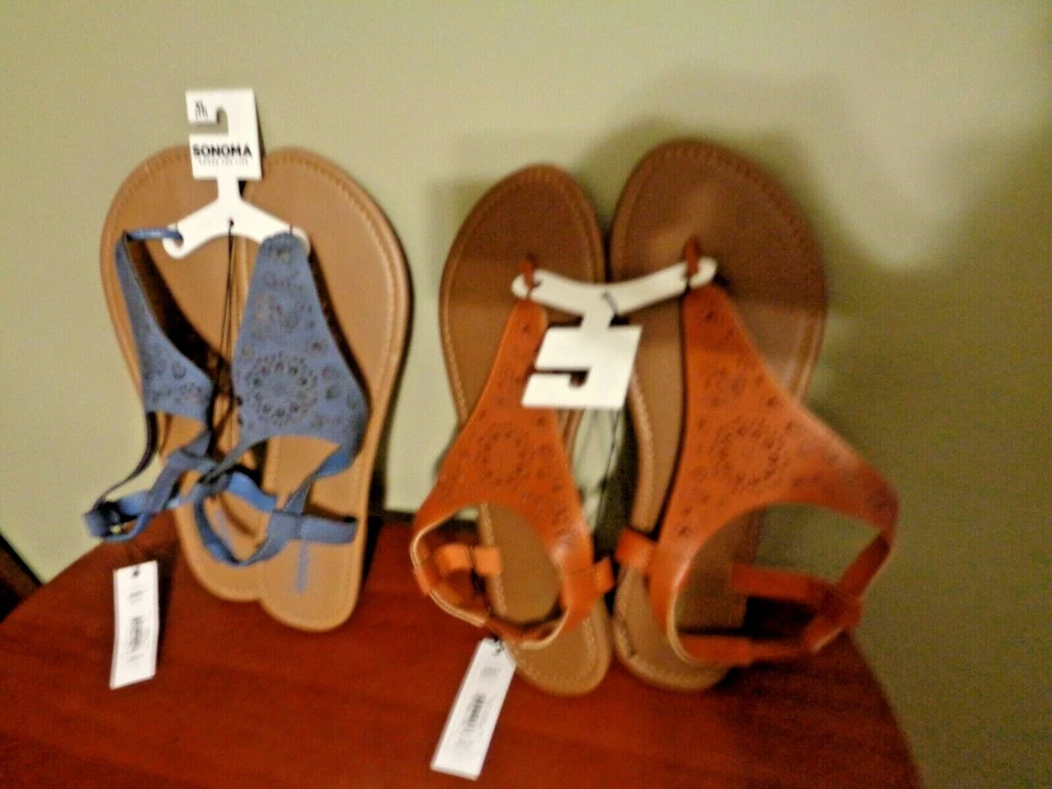 Zapatillas y chanclas de mezclilla para mujer Sonoma Goods for Life XL-11 y coñac L-9/10 Foto 2 de 4