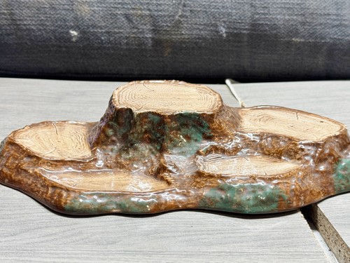 VINTAGE BESWICK TREE TRUNK BASE POTTERY DISPLAY STAND BONSAI BIRD ORNAMENT STAND - Picture 2 of 9
