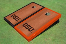 Oregon State University "OSU" Rosewood Alternating Border Cornhole Boards