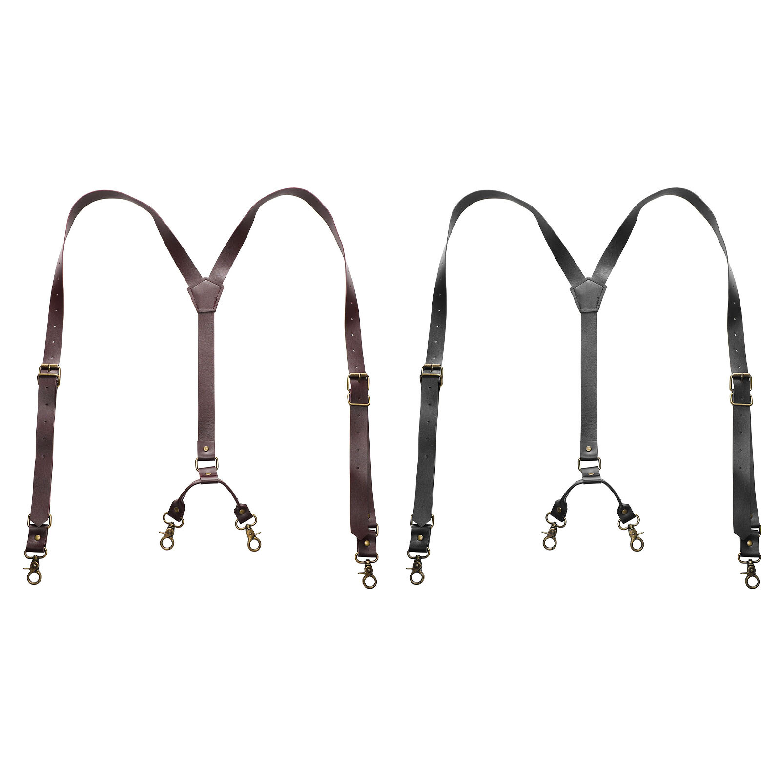 Buckles Suspenders Straps Heavy Duty Suspenders Adjustable Rivets PU