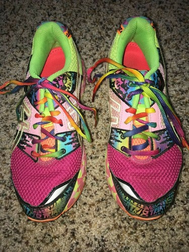 Tri Color Running Asics Gel Noosa Tri 8 bright, multi-colored running shoes C301N size 4 ...