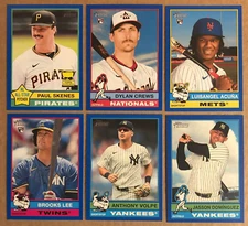 2025 Topps Heritage Baseball BLUE BORDER PARALLEL #1-725 You Pick Complete a Set