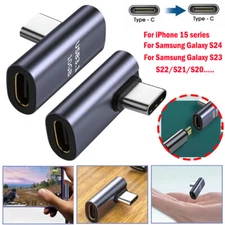 90 Degree USB-C Male to USB-C Female Adapter type C Right Angled Converter US