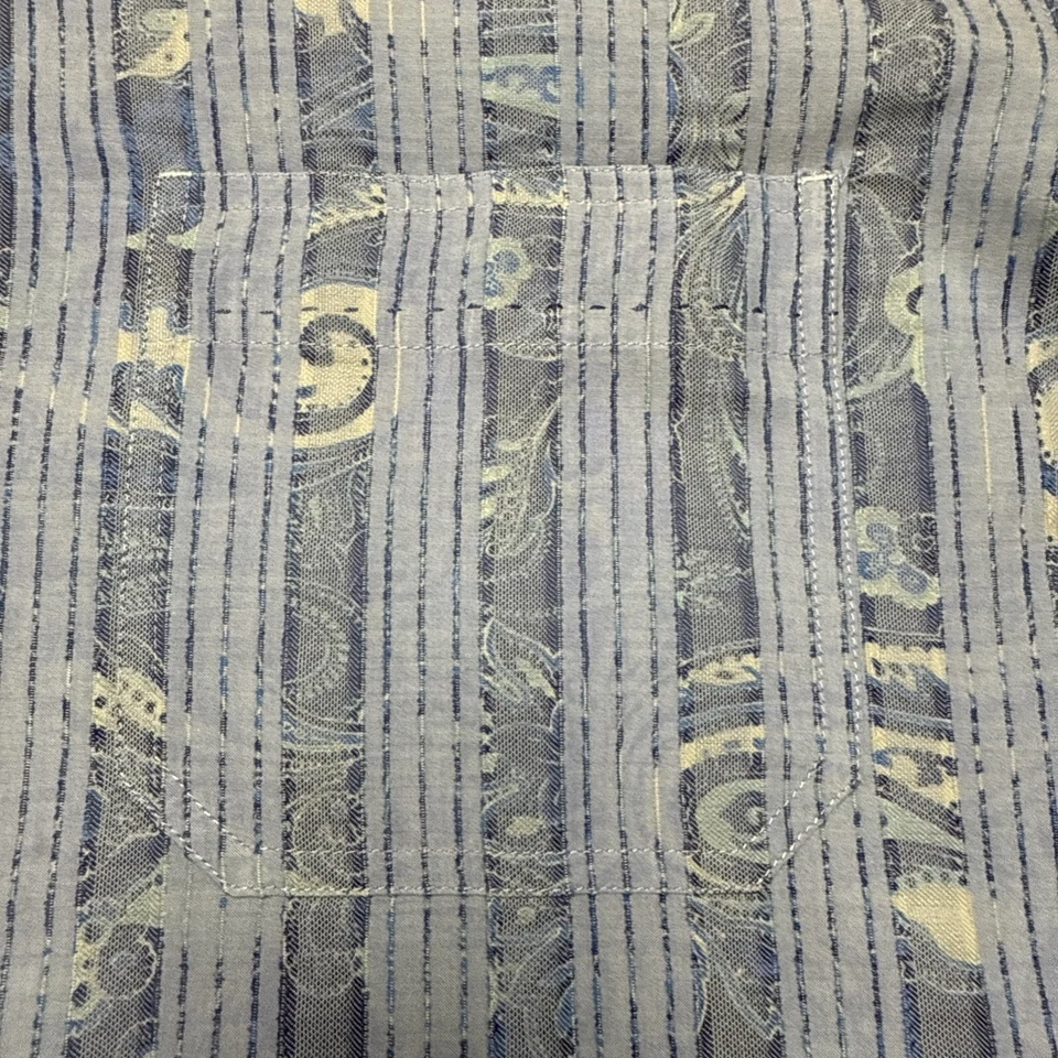 Nat Nast Luxury Originals Dress Shirt Men's Large Blue Floral Button Up Paisley - Image 4 of 4