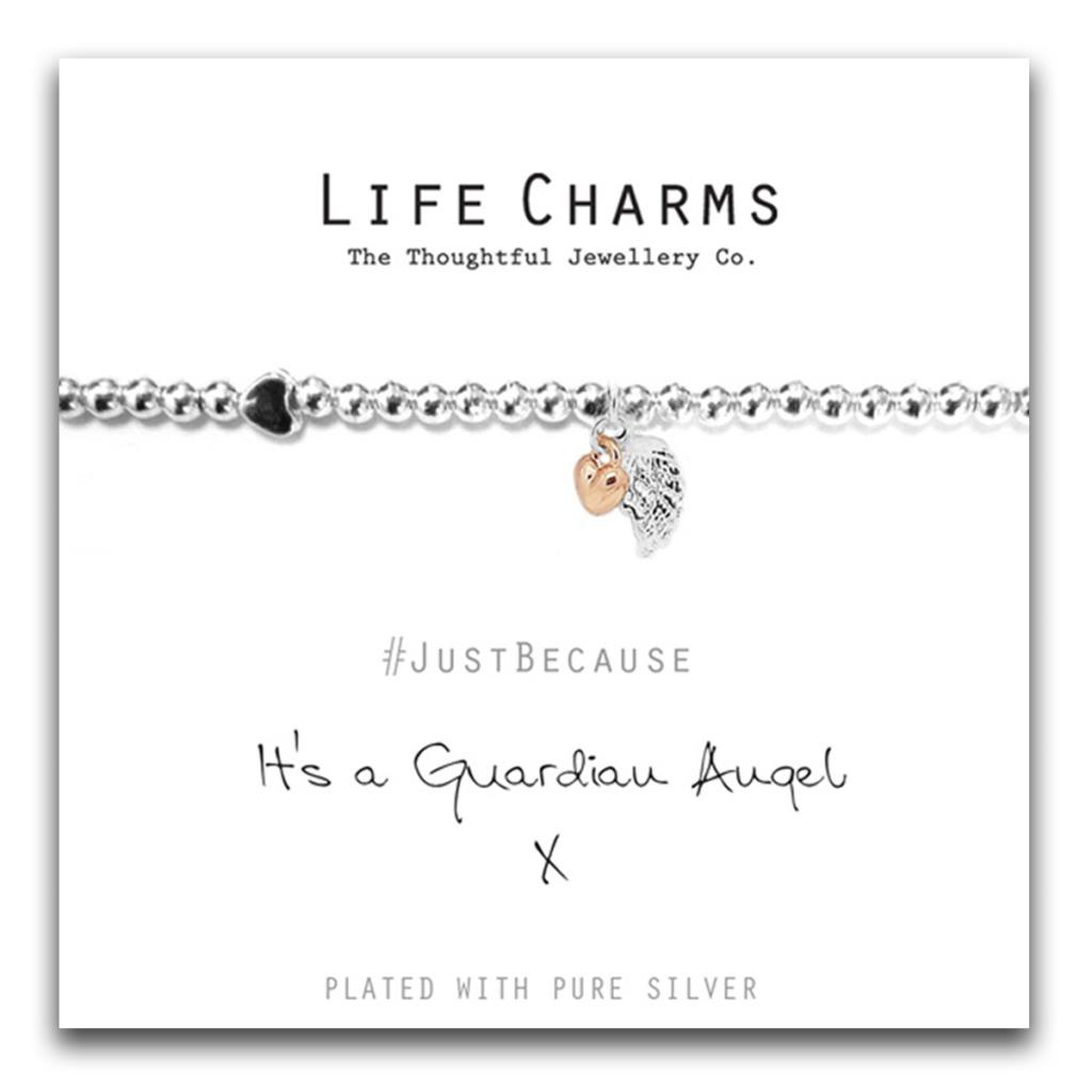 Guardian Angel Bracelet – Life Charms Silver Plated Jewellery Gift For Her