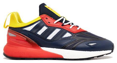 Adidas ZX 2K BOOST 2.0 Men's Shoes Orange Navy Blue Sz 11.5 GZ7733
