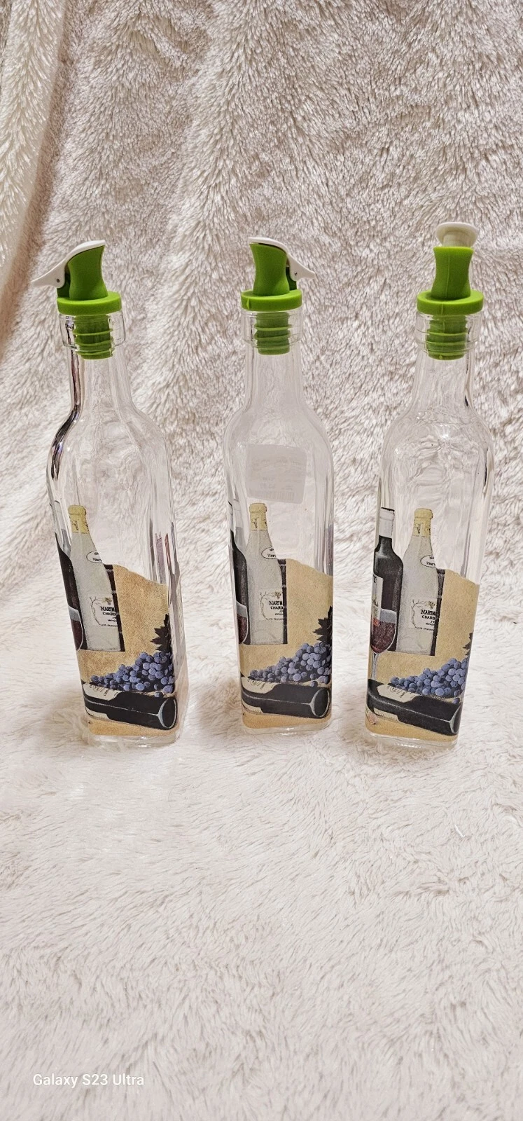 Wine and Olive Oil Bottle 16 Ounce or Vinegar Cruet Set Of 3