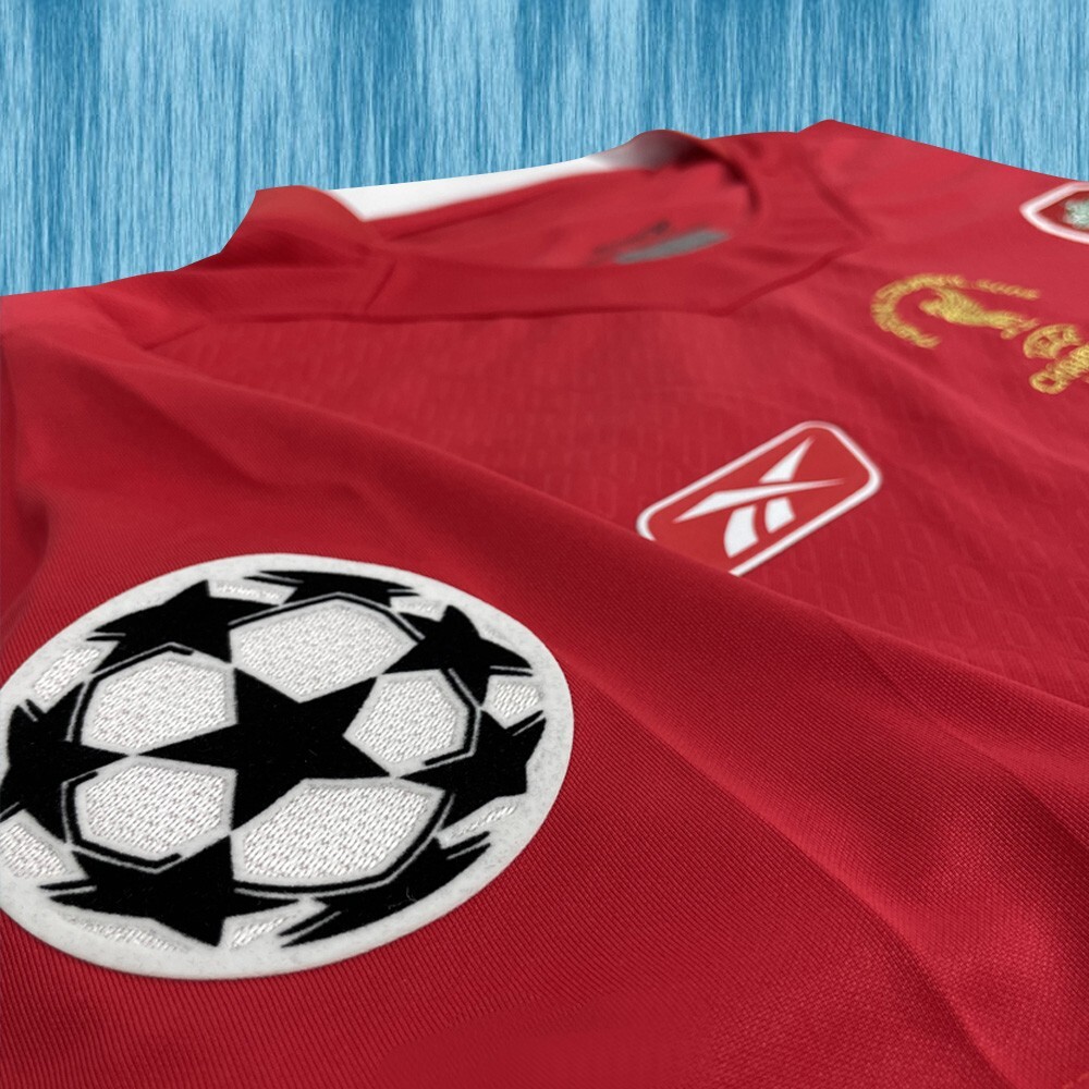 Gerrard #8 - Liverpool 2005 Home Jersey Vintage Champions