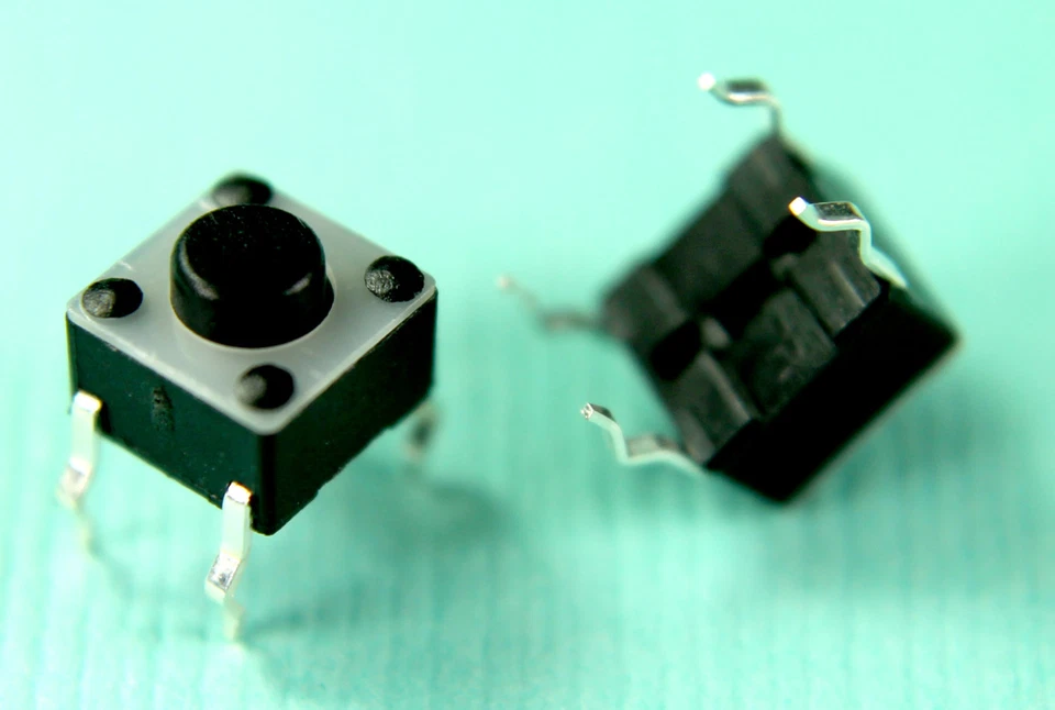 Tactile Push Button Switch 4 pins legs 6x6 mm SPST (10 pieces) Jeil 12V DC 50 mA - Image 2 of 2