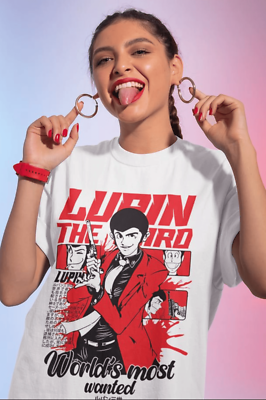 T-Shirt Ladro Lupin The Third Wanted - Maglietta Uomo Donna