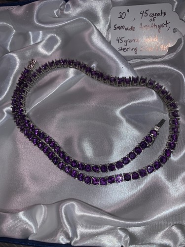 45Carat Tennis Chain Necklace Natural 