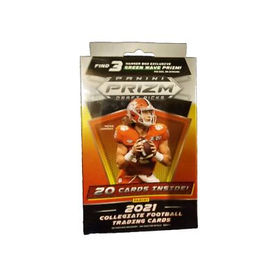 2021 Panini Prizm NFL Draft Picks Football Hanger Box (20 Cards Per Box) Green