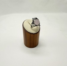 Sterling Silver Pink Quartz Ring Size 6 1/2