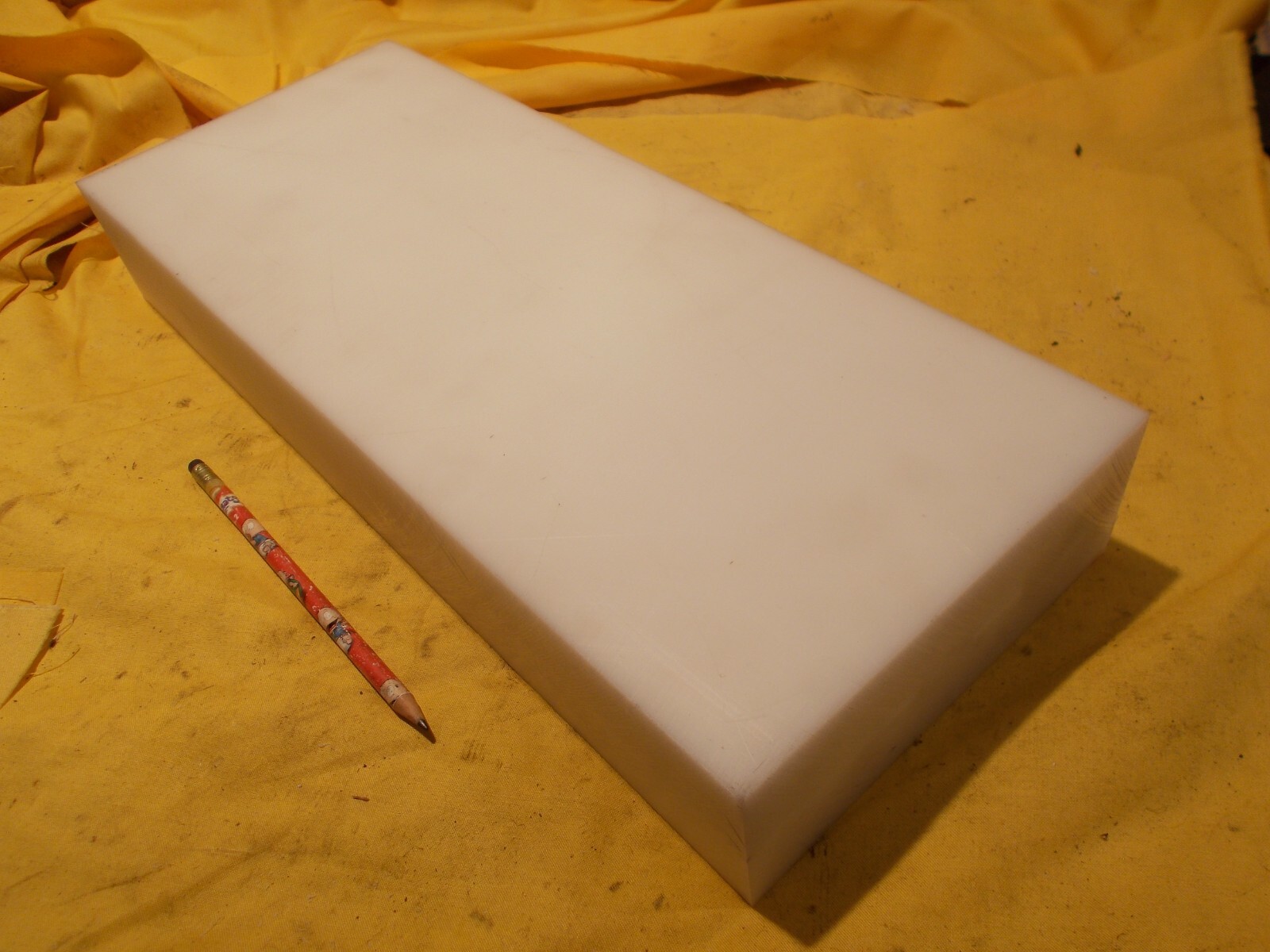 WHITE DELRIN BAR machinable plastic flat stock acetal 21/2" x 61/2" x 16" eBay